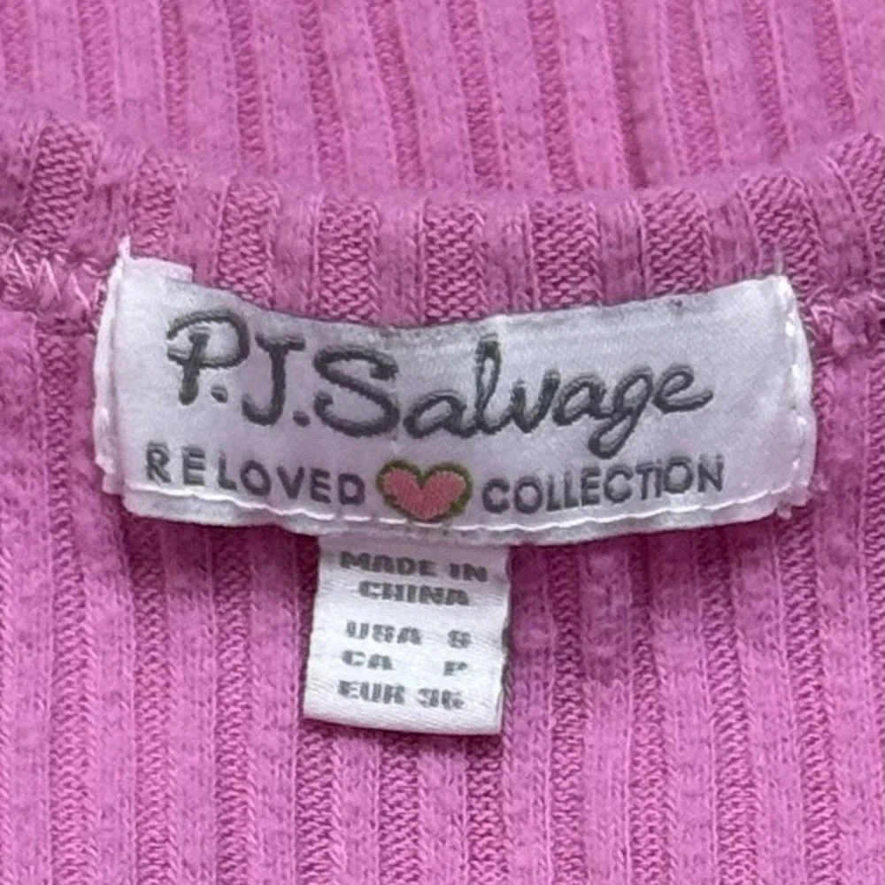 PJ Salvage Pink Ribbed Tank Top Capsule Lounge Sleep‎ Intimates Cozy S